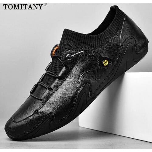 Luxury Men Shoes Casual Leather Handmade Mens Sneaker Breathable Driving Shoes Designer Mens Loafers Moccasins Zapatos Hombre