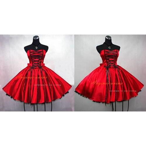 Sissy maid Gothic Lolita Punk Ball Gown Dress Cosplay Costume Tailor-made[G396]