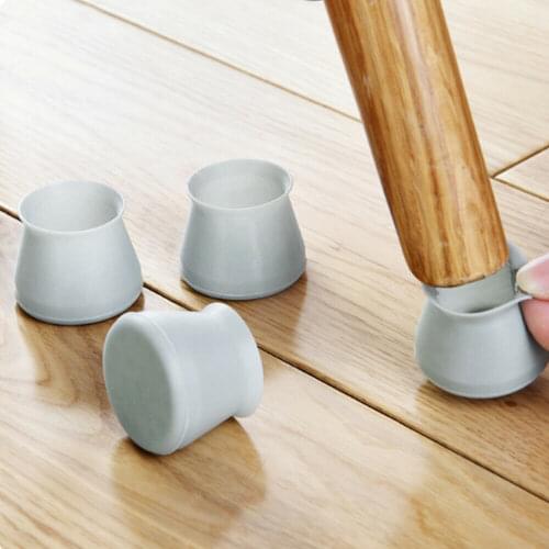 4X Cups Round Bottom Silicone Pads Furniture Feet Chair Leg Caps Non-Slip Covers