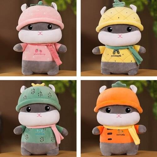 40/60CM Cute Hamster Plush Toys Kawaii Mouse Doll Stuffed Fruit Animal Pillow Lovely Toys for Kids Children Girl