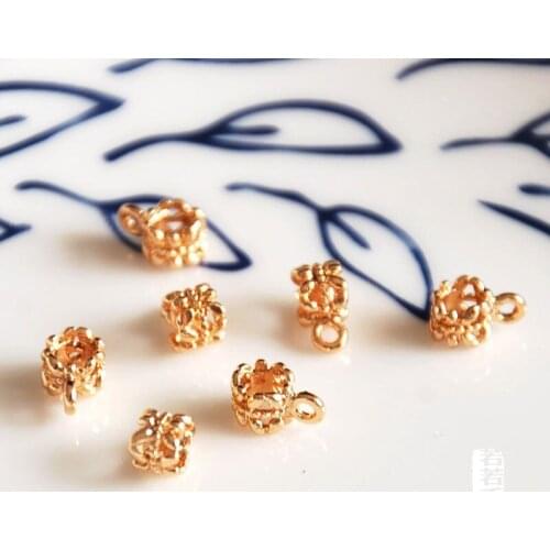 10 pcs/lot gold color connector DIY golden materials bracelet necklace earrings jewelry making craft handmade no fading