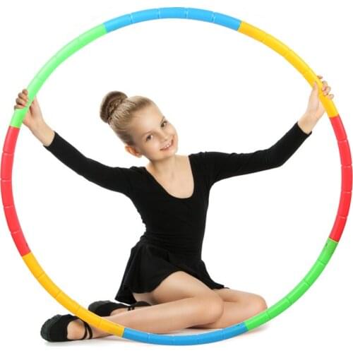 Sports Hoop 8 Section Fitness Circle Exercise Students Children Thin Waist Hoop Home Gym Workout Equipment