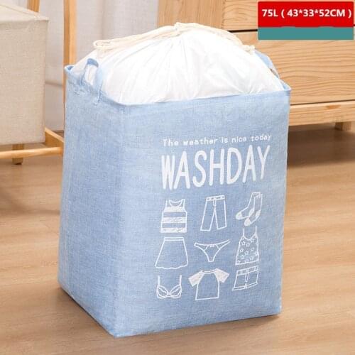 Quilt Storage Bag New Style Cotton Linen Clothes Blanket Storage Bag Foldable Clothing Organizer Home Storage Bag