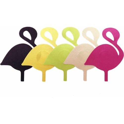 Ultra-thin Sexy Women Flamingo Shape Self Adhesive Push Up Bra Crop Top Silicone Nipple Cover Stickers Women Invisible Bra