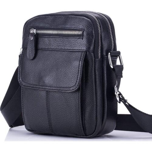 Mens Genuine Leather Vintage side bags for men Men Messenger Bag ravel Small Man Bag Box shoulder bag bag for men shoulder bag