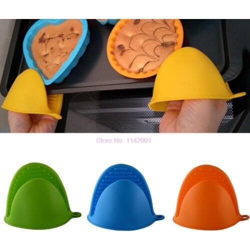 100pcs Silicone Anti-scalding Oven Gloves Mitts Potholder Kitchen BBQ Gloves Tray Pot Dish Bowl Holder Oven Handschoen Hand Clip