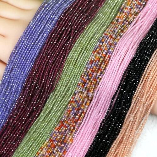 New Arrival 2MM Natural Zircon Loose Beads Faceted Beads Making Jewelry Bracelets or Necklace