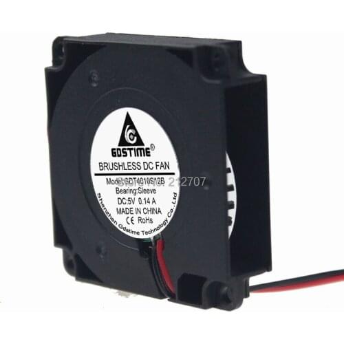 2PCS Gdstime Turbo Fan Blower Cooling Fan 4010 DC 5V 40mm x 40mm x 10mm for 3D Printer