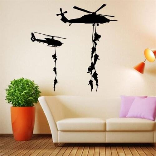 3D Gunship wall sticker living room bedroom decoration modern art mural wall stickers for kids rooms