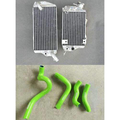 Aluminum Radiator and Silicone Coolant Hose For Kawasaki KLX650 KLX 650 1993-1996 C4 D1 93 94 95 96