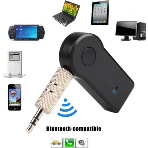 Wireless Bluetooth Receiver Speaker Hands-free Bluetooth AUX 3.5MM Audio Car Kit Music Receiver For Iphone Bluetooth Car#269997