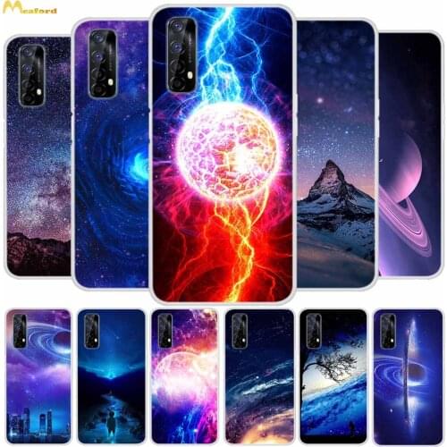 For Realme Narzo 20 Pro Case Star Space Silicone Phone Cover For OPPO Realme 7 Global Case Realme Narzo20 Coque Clear TPU Bumper