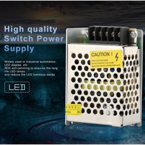 DC 12V 2A 24W Aluminum Alloy Switch Power Supply Driver Adapter / Source Transformer for LED Strip Light New