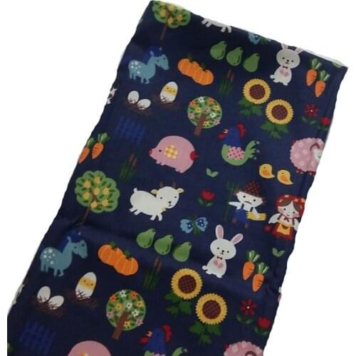 Classic Grey Christmas Deer Sled Snowflake Tree Printed Cotton Fabric X'mas Fabric Patchwork DIY Sewing Cloth Dress Home Decor