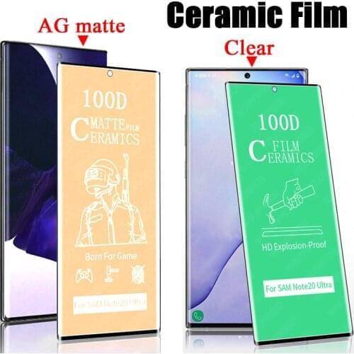 50pcs For Samsung S21 ultra/Note 20 Ultra/S10/S9/S8/S20 Ultra/Note 10 Pro 3D Curved Ceramic film Screen Protector