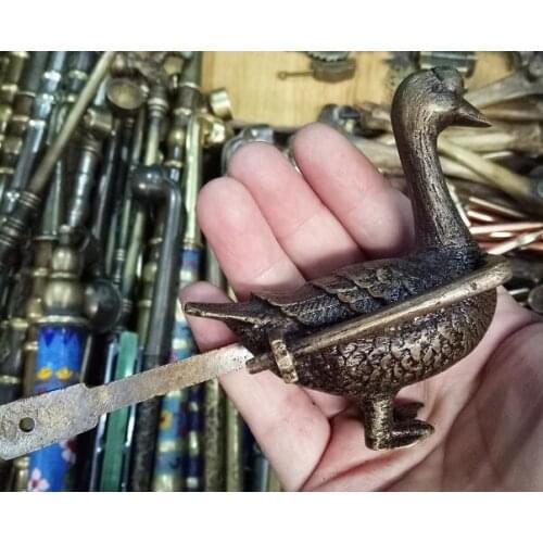 Chinese ancient arts and crafts Swan shaped ancient lock