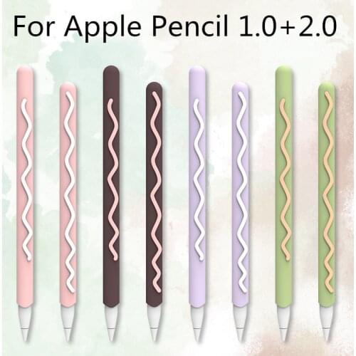 Cute Cookies Silicone Pencil Case For Apple Pencil 2/1 Case For iPad Tablet Touch Pen Stylus Cartoon Protective Sleeve Cover