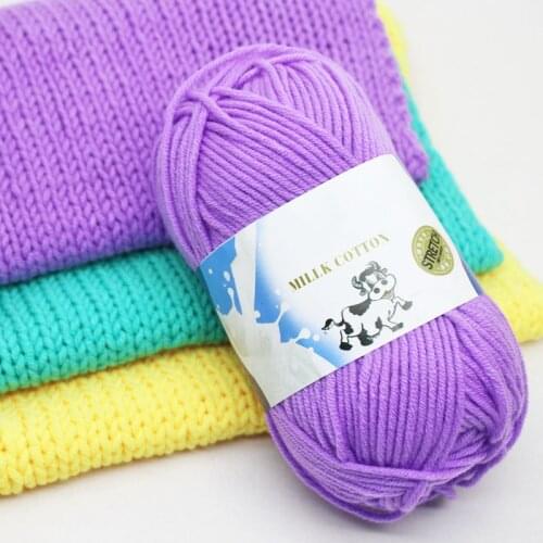 50g Soft Milk Cotton Crochet Yarn for Knitting Anti-Pilling High Quality Hand Knitted Thread for Cardigan Scarf Hat Sweater Doll