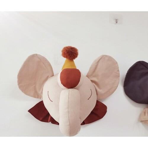 INS Style Animal Head Wall Decoration 3D Childrens Room Ornaments Elephant Swan Home Pendant Kids Baby Girl Room Decor Gift