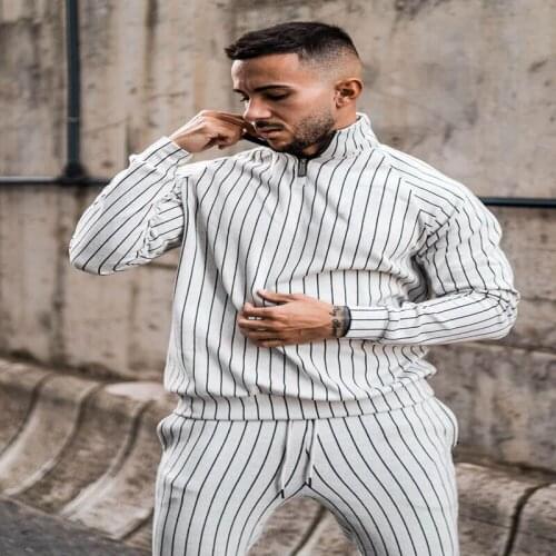 New Sports Suit Men Bodybuilding Jacket+pants Set Men Sports Suits Zipper Tights Clothes Gym Fitness Running Set Men Tracksuits