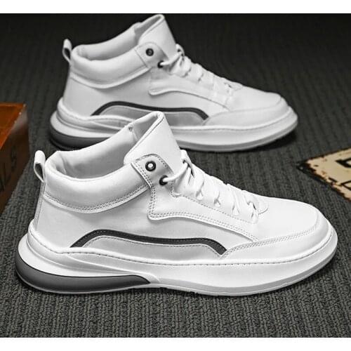 Autumn Students 2021 Mens High-Top Casual Board Shoes New Sports Mens Shoes Korean Version Of The Trend Of Youth White Shoes