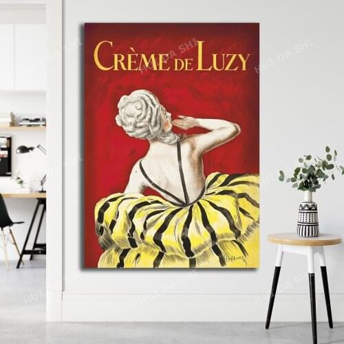 Creme de Luzy Poster, Canvas Print, Vintage Advertising Posters, French Vintage Poster, Vintage Cosmetic Advertising Poster