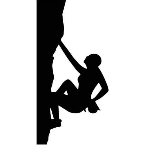 Lifelike Car Sticker Dangerous and Brave Mountain Adventurer PVC Car Decoration Accessories Sticker Creative Anti-UV Black/White