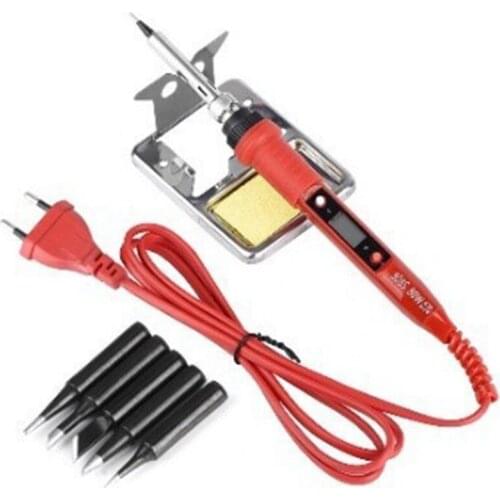 Welding Solder Tools Soldering Tips Desoldering Pump Soldering Iron Stand with 5 Soldering Iron Heads Desoldering Pump