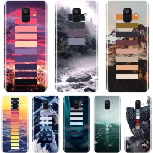 Back Cover For Samsung Galaxy A6 A8 Plus 2018 Silicone Soft Red Cloud Case For Samsung A3 A5 2016 2017 A6 A7 A8 2018 Phone Case