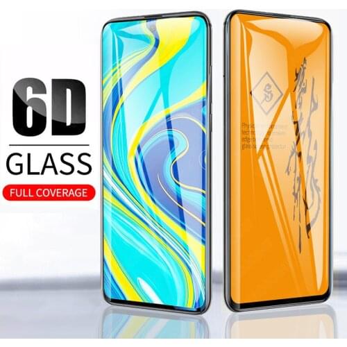 6D Tempered Glass For Xiaomi Poco X3 F2 Redmi Note 9 Pro Max 9s Glass For Redmi Note 8 Pro 8T 7 6 8 8A Mi 9 9T Pro A2 A3 Glass