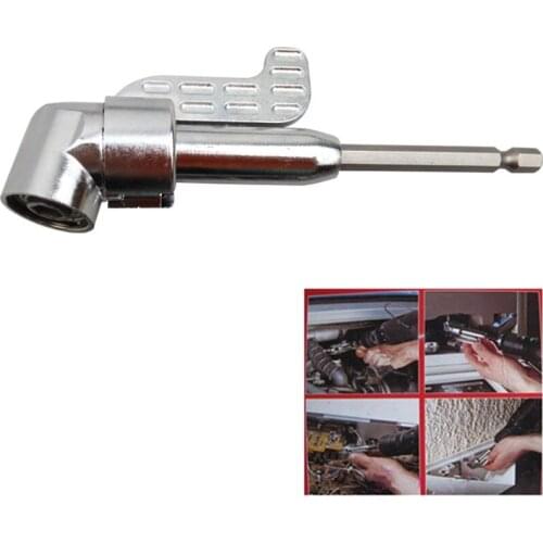 1/4" Magnetic Angle Bit Driver Adapter Screwdriver 360 Degree Adjustable Thumb Flange Off-Set Power Head Power Drill