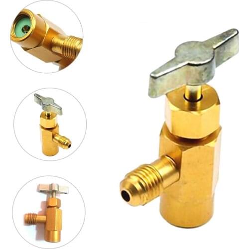 1/4 Thread Adapter R-134a Refrigerant Can Dispensing Bottle Tap Opener Valve Refueling Conditioning Car Styling Accessories
