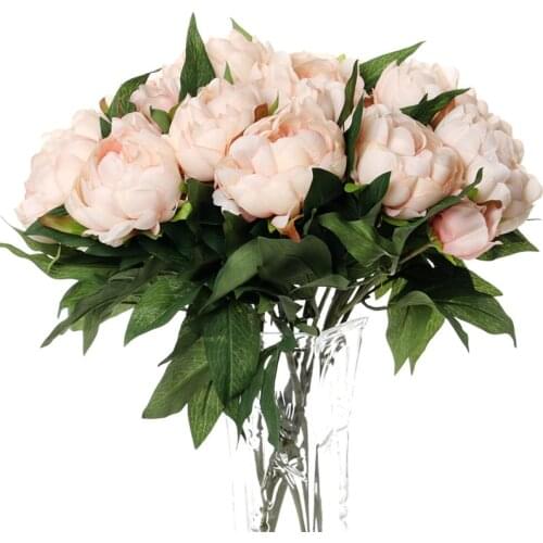 1pc Silk Artificial Peony Flowers Flores Artificiais Real Touch Peony Decorative Handmade Flowers Fake Cheap