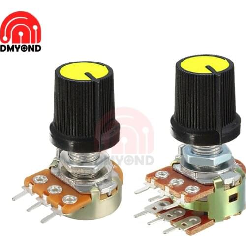 10PCS WH148 Knob Swtich Rotary Potentiometer Linear Taper For Arduino Cap B1K B2K B5K B10K B20K B50K B100K B250K B500K B1M