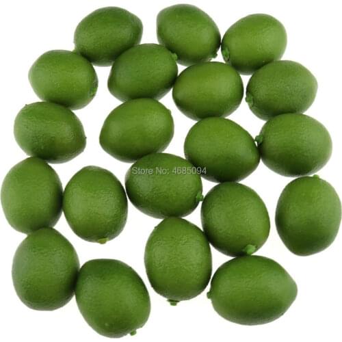 Gresorth 20 PCS High Quality MINI Fake Green Lemon Artificial Fruit Home Party Decoration