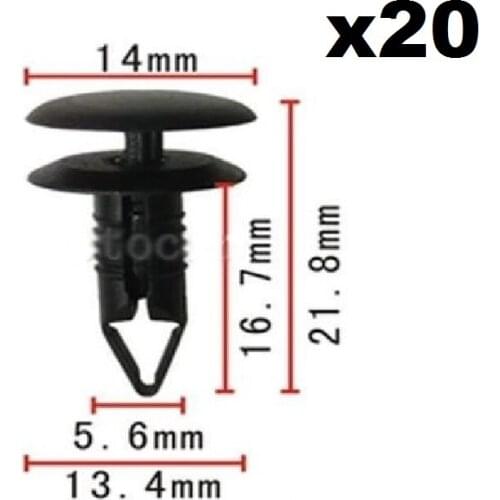 20pcs Screw Interior Fastener Rivet Clip Retainer For Mazda MX6 / 626 For Ford For Mitsubishi OEM B101-68-252-00