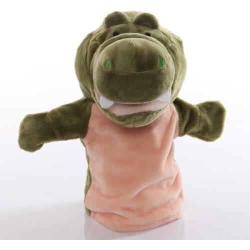25cm Animal Hand Puppet Crocodile Plush Toys Baby Educational Hand Puppets Cartoon Pretend Telling Story Doll for Children Kids