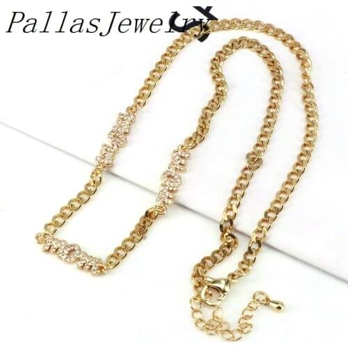 5Pcs, Fashion Women Jewelry Zircon Pendant Mothers Day Gift Mom heart Pendant Charm Necklace