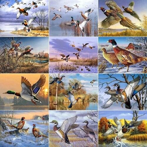 5D Autumn Wild Goose Diamond Embroidery Home Decoration Diy Diamond Painting Natural Scenery Full Square Round Rhinestone Mosaic
