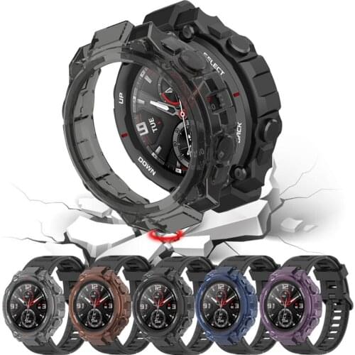 For Amazfit Trex Pro Watch Case For Huami Amazfit T-REX Soft TPU Protective Cover Shell Bumper Frame Protector Bracelet