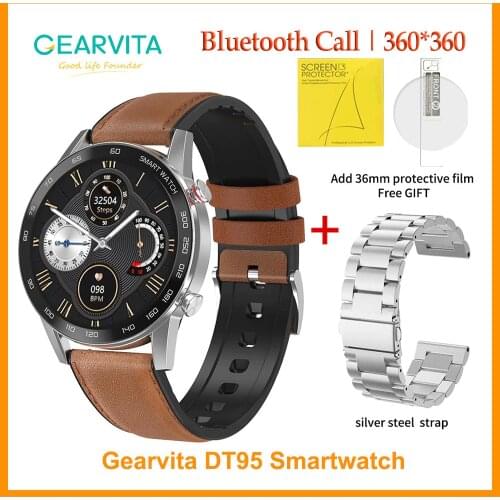 Gift NO.1 DT95 Smartwatch Man IP68 Waterproof Call 360*360 ECG Heat Rate 1.3inch TFT Sleep Monitor VS L16 Smart Watch