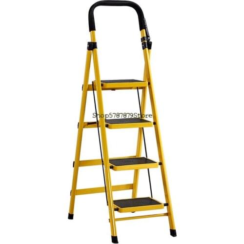 Imported ultra-light four-five-six-step ladder household folding aluminum alloy ladder thickened herringbone ladder indoor