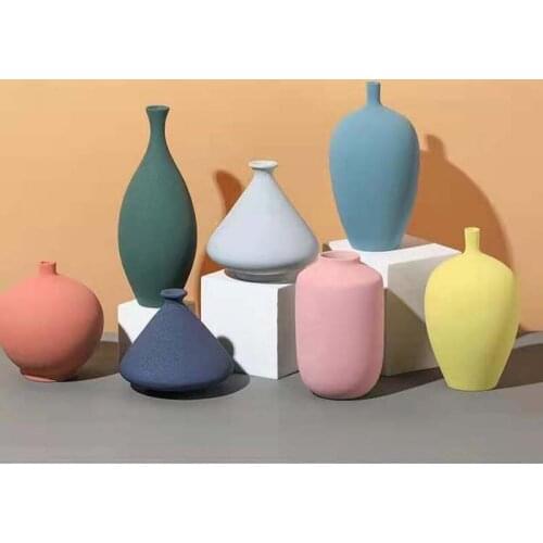 Jarrones Nordic Style Living Room Dried Flower Vase Creative Desktop Floreros Adornos Para Casa Minimalism Декор Для Дома