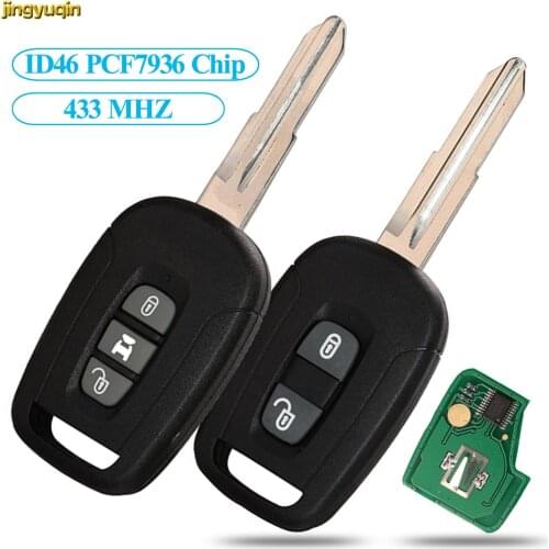 Jingyuqin Remote Car Key Control 433Mhz ID46 PCF7936 Chip For Chevrolet Captiva Opel Antara 2/3 Buttons Auto Keyless Fob