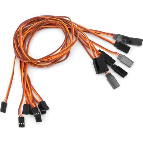 10Pcs 500mm Servo Lead Extension Wire Cable For RC Futaba JR Male to Female 50cm