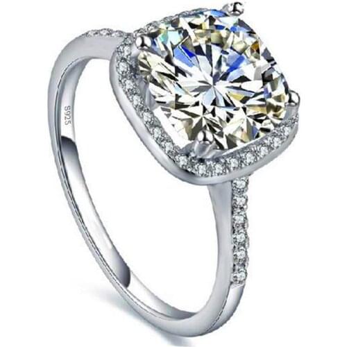 Big Zircon Ring Silver plated color Rings For Women Jewelry Anel Anillos Mujer Aneis Bague Jewellery Anelli Anillo Wholesale