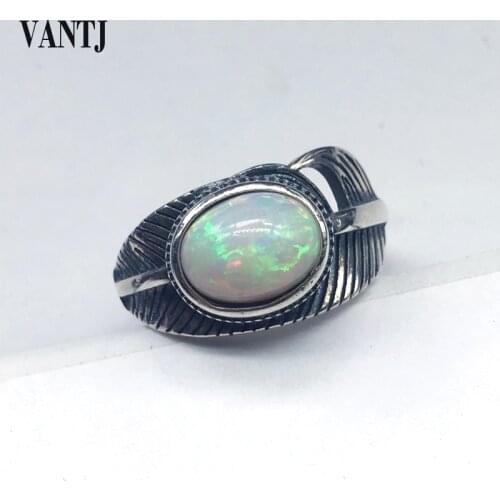 CSJ Natural Ethiopia Fancy Color Opal Ring Solid 925 Sterling Silver Oval8*10mm Gemstone Fine Jewelry For Women Lady Party Gift