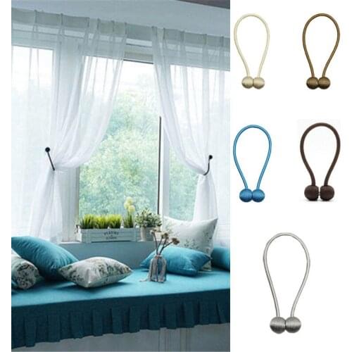 Magnetic Pearl Ball Curtain Tiebacks Tie Backs Holdbacks Buckle Clips Accessory Buckles Clasp Clips Curtain Hook Holder