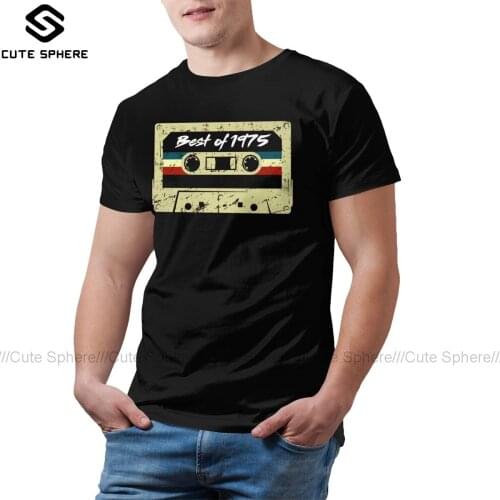 The 1975 T Shirt Best Of 1975 Vintage Cassette Tape T-Shirt Man Oversize Tee Shirt Beach Short-Sleeve Tshirt