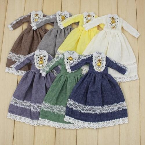 Outfits for Blyth doll one piece dress with diamond for JOINT body the beautiful dressing 1/6 BJD ICY DBS